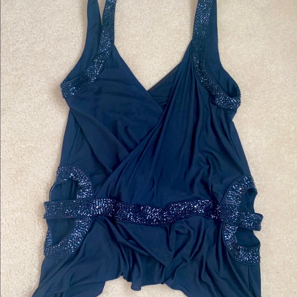 Navy Sass & Bide Top with Beading